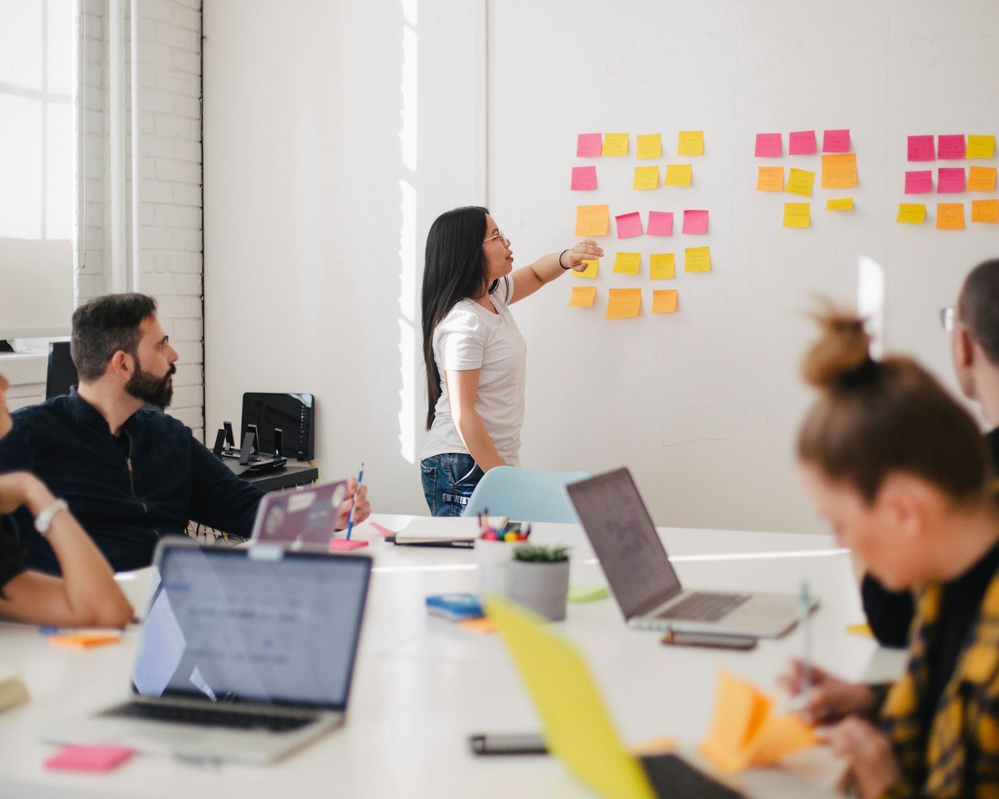 A growth team planning digital marketing strategy together